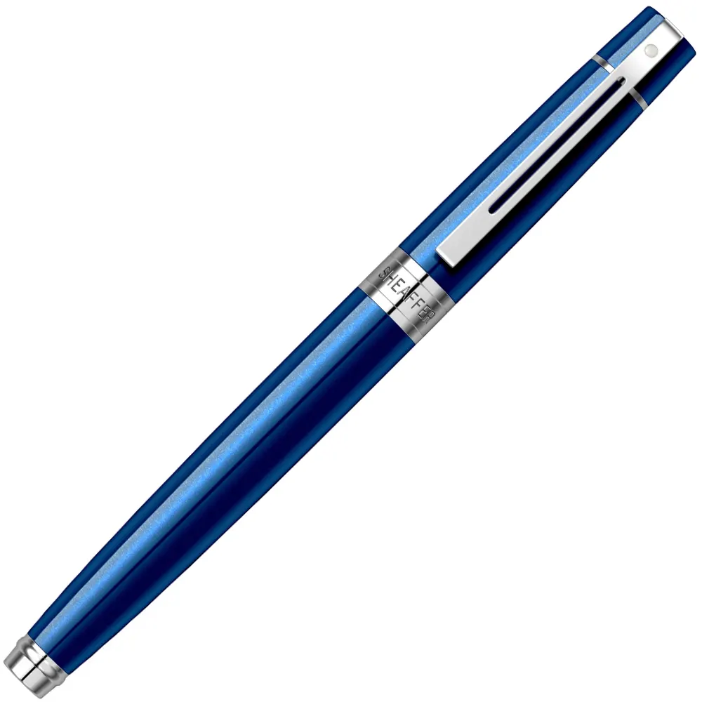 Ролер Sheaffer 300 Glossy Blue Lacquer/Chrome - 3