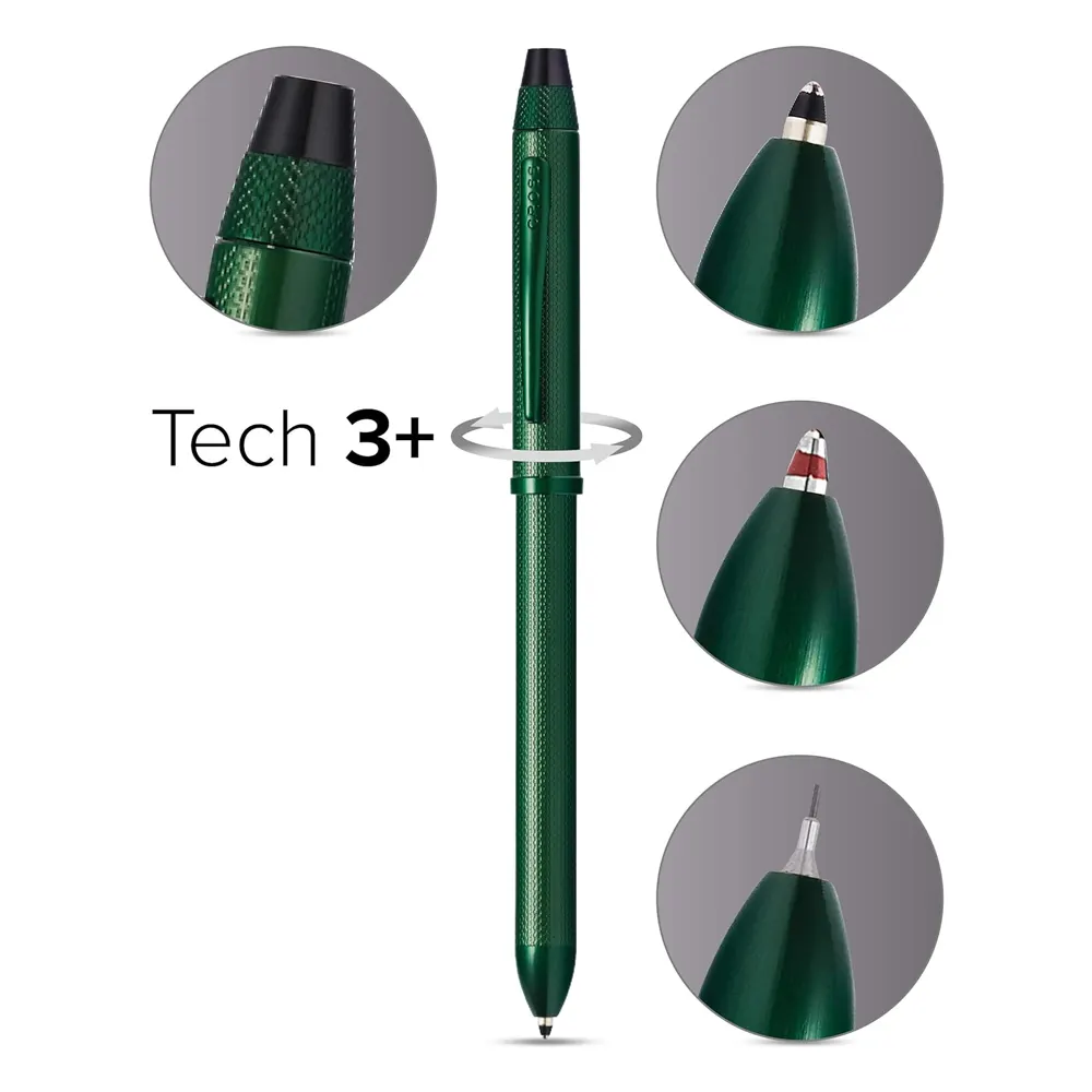 Мултифункционален пишещ инструмент Cross Tech3 - Green Matt - 2