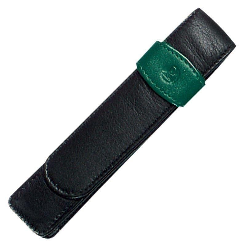 Кожен калъф за едно пишещо средство Pelikan Black/Green