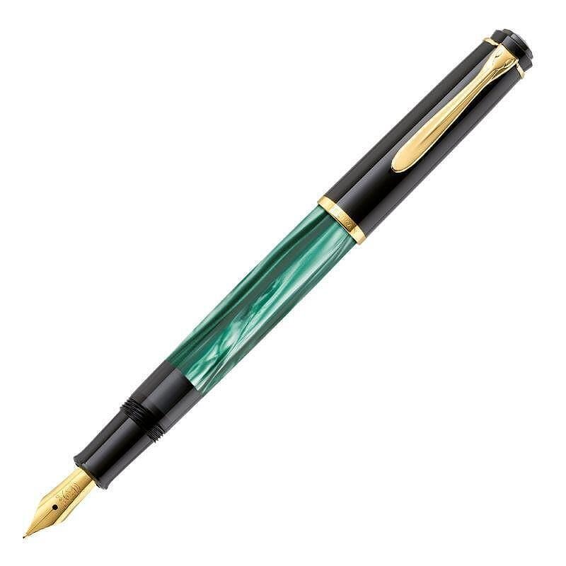 Писалка Pelikan - 200 Series, Green Marble, M перо