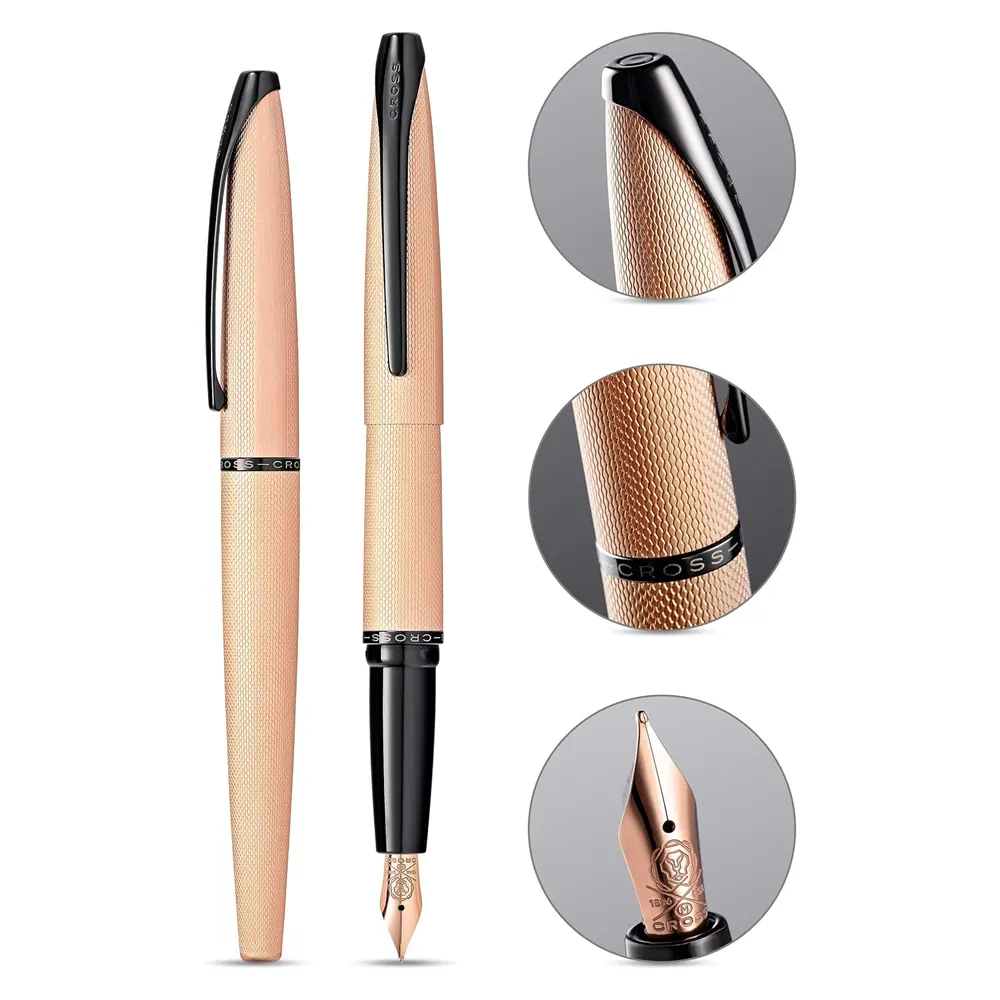 Писалка Cross ATX - Brushed Rose Gold, F перо - 2