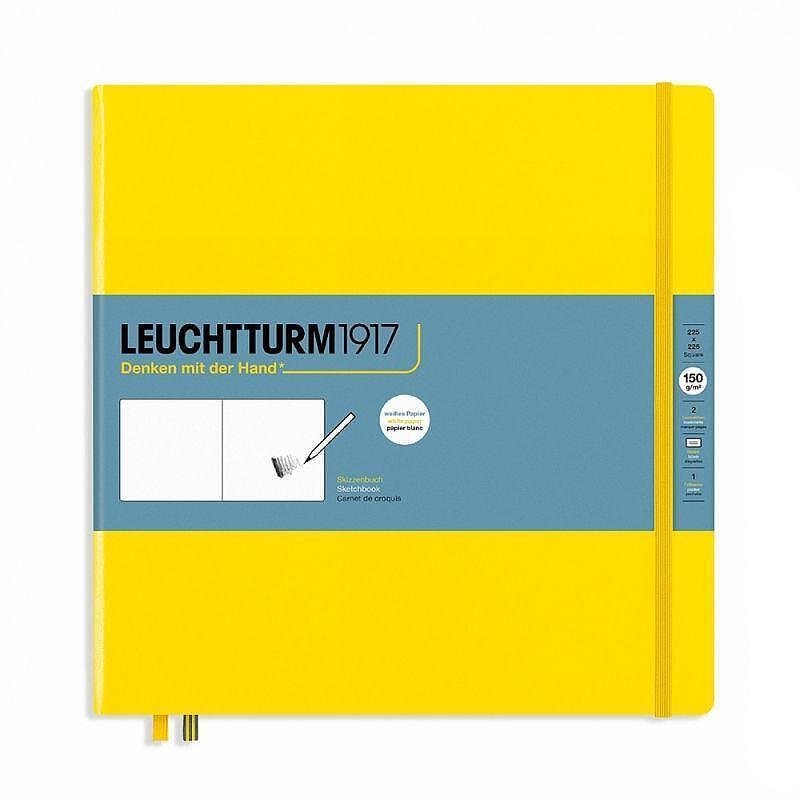 Квадратен тефтер Leuchtturm1917 Sketchbook Square Lemon, твърди корици