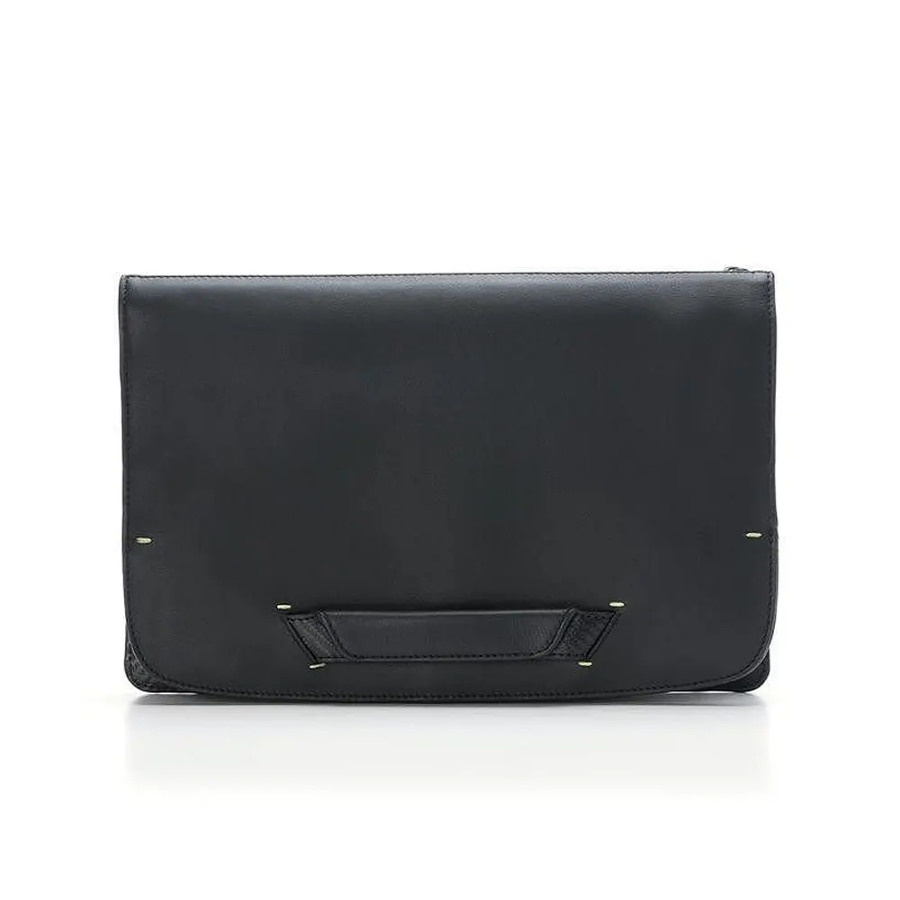 Мъжка чанта Pininfarina - Folio, Carbon текстура, черна - 2