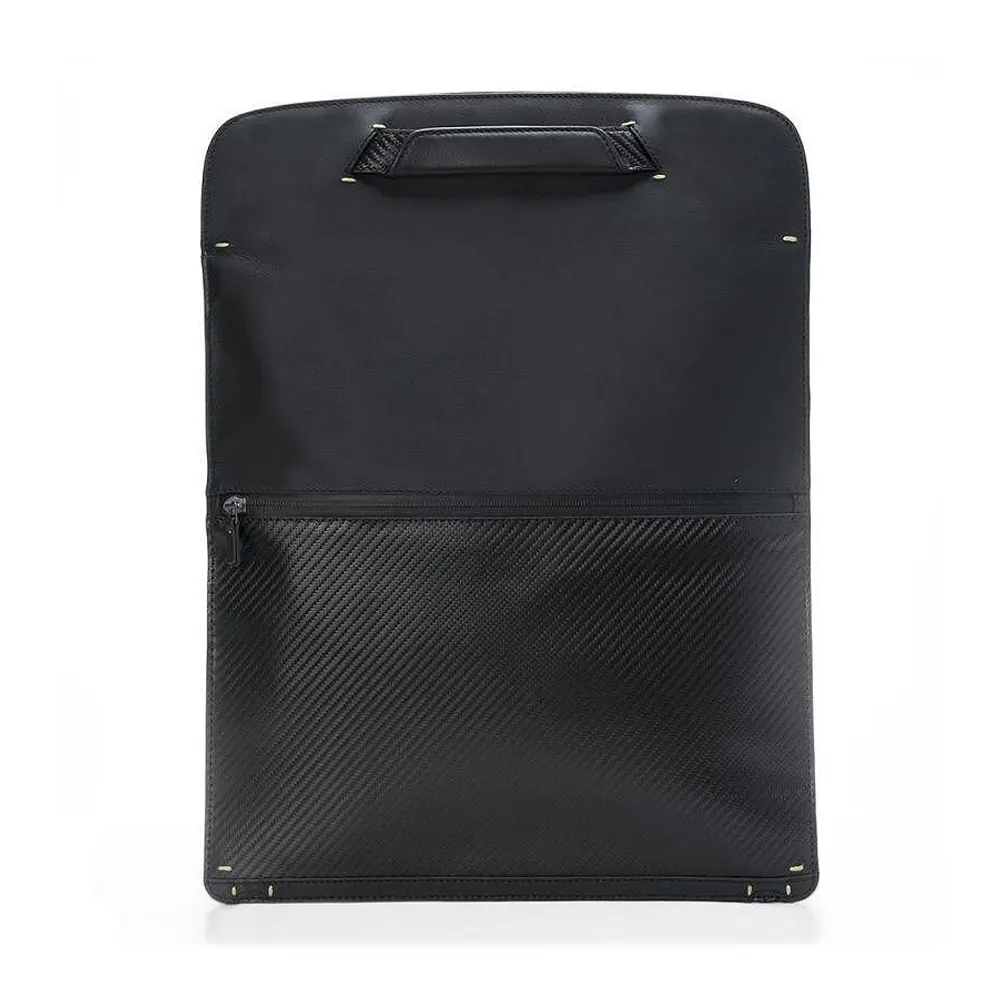Мъжка чанта Pininfarina - Folio, Carbon текстура, черна - 4
