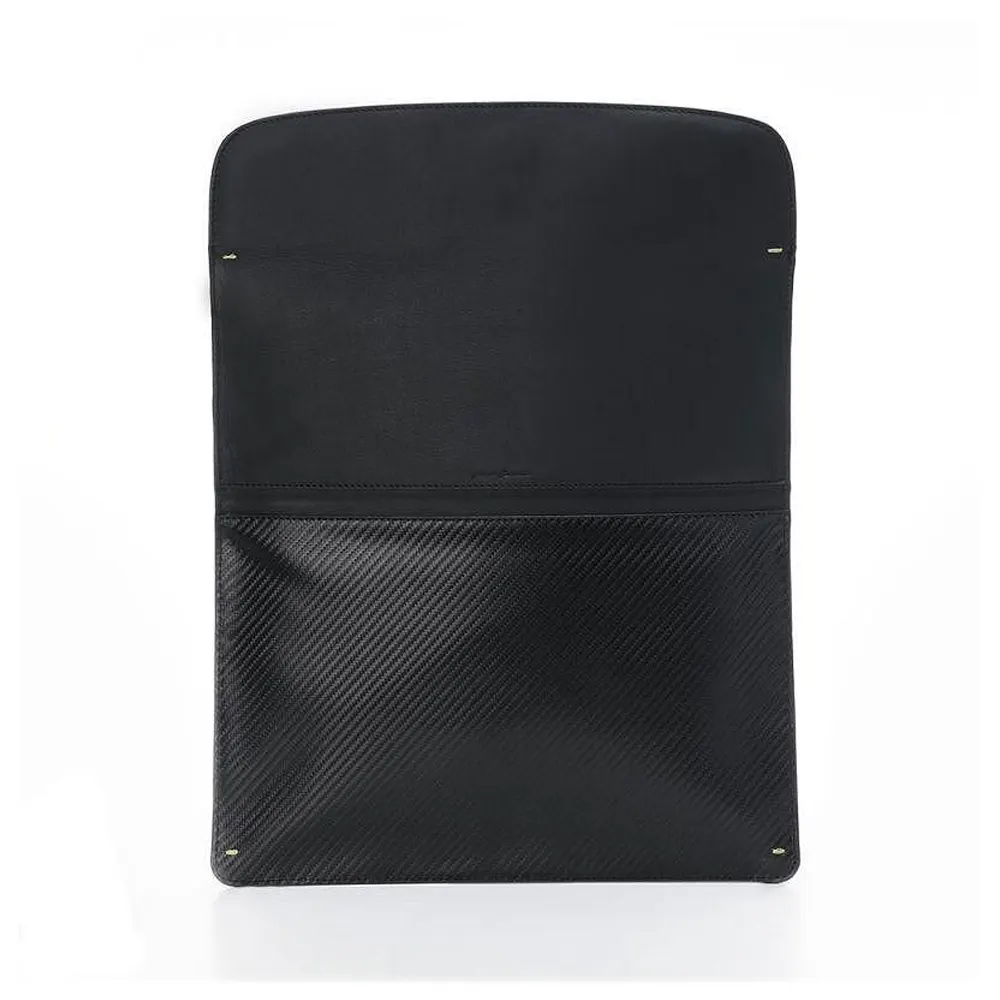 Мъжка чанта Pininfarina - Folio, Carbon текстура, черна - 5