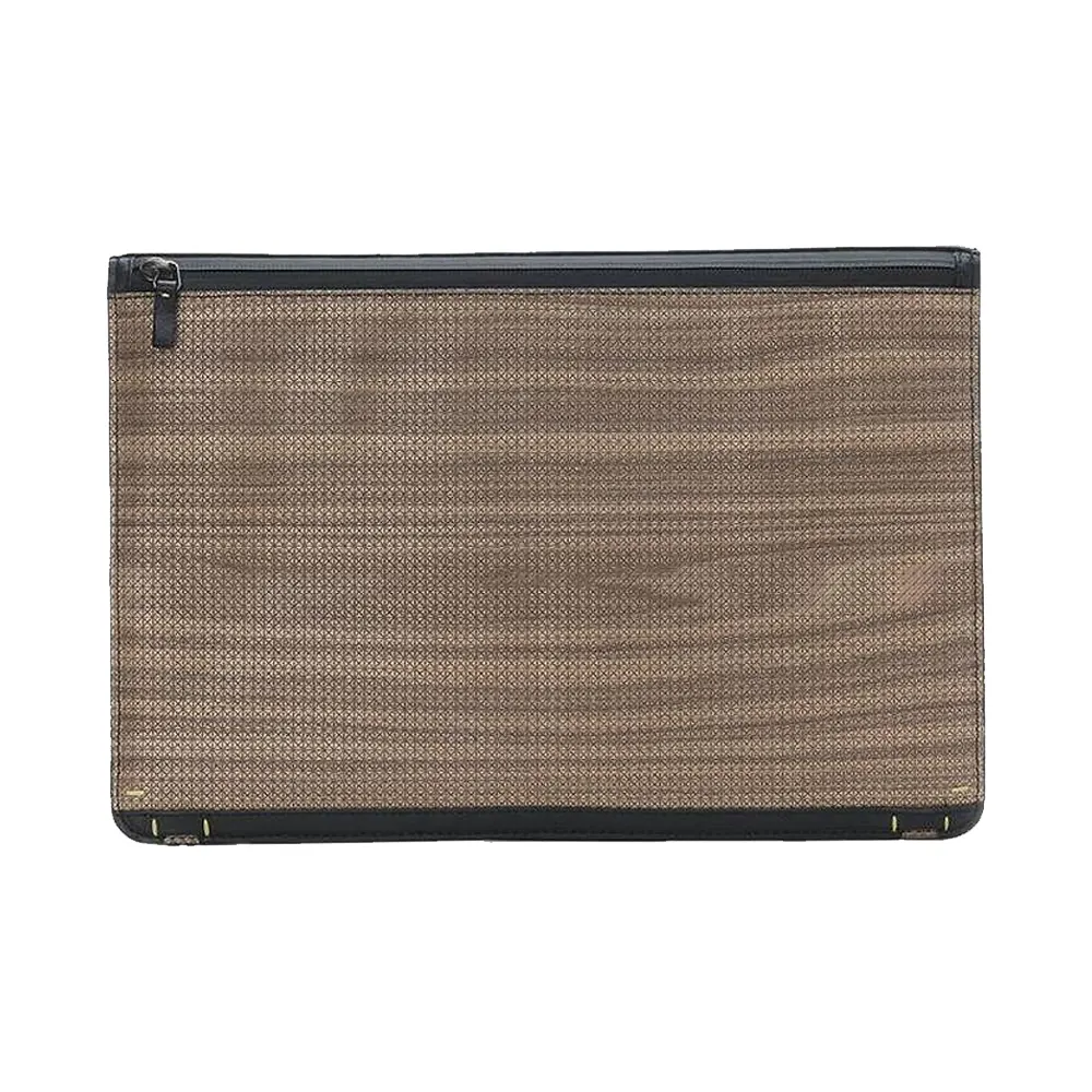 Мъжка чанта Pininfarina - Folio, орехов десен от истинско дърво - 2