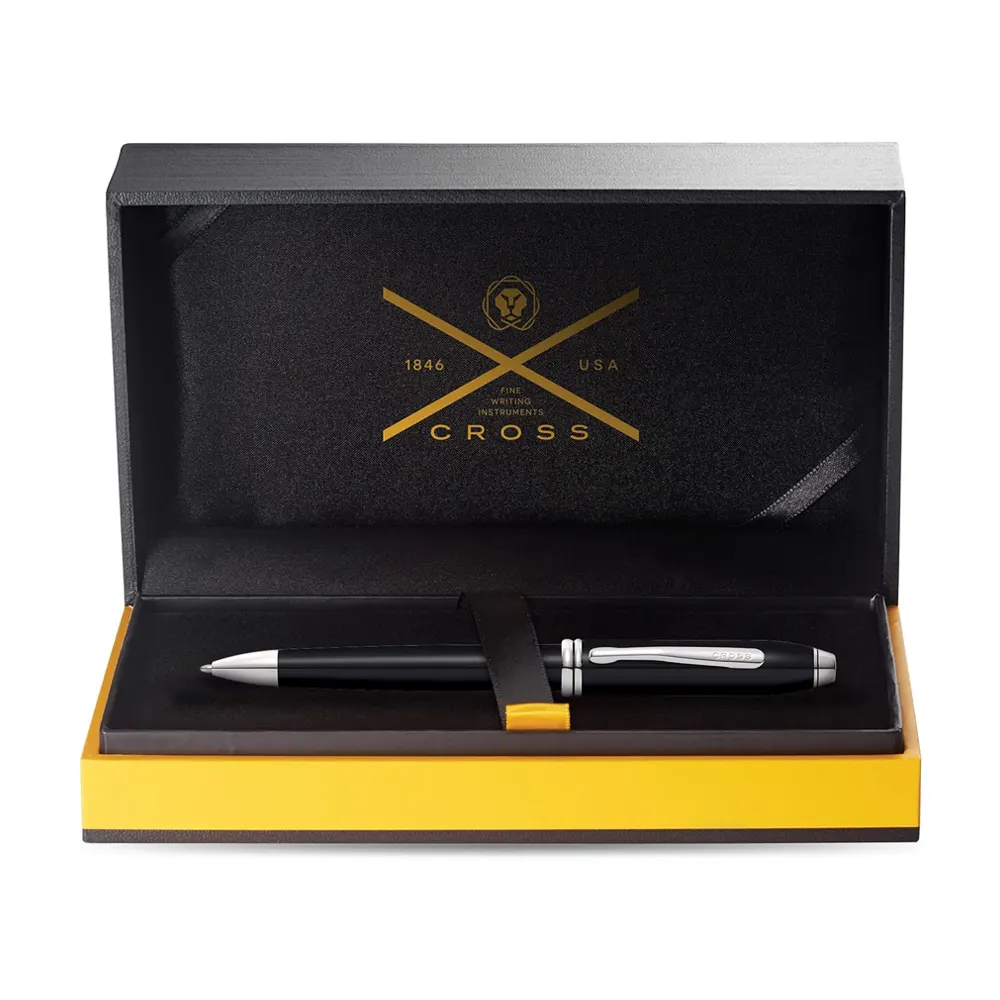 Химикалка Cross Townsend - Black/Platinum - 3