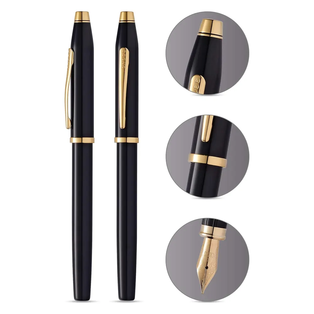 Писалка Cross Century II - Black Lacquer GT, M перо - 2