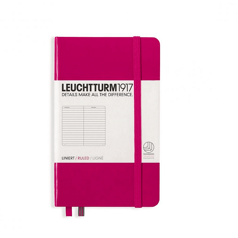 Тефтер А6 Leuchtturm1917 Notebook Pocket Berry, твърда корица, на редове