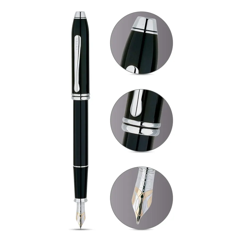 Писалка Cross Townsend - Black/Platinum, M - 2