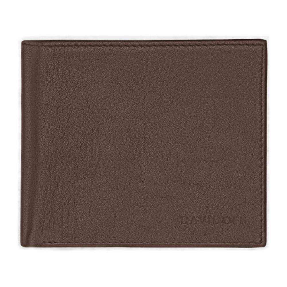 Портфейл DAVIDOFF - Essentials, с 3x отделения за карти и монетник, кафяв