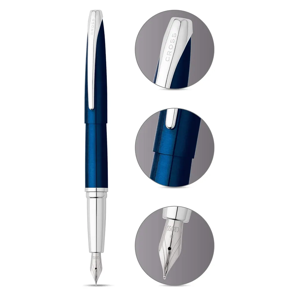 Писалка Cross ATX - Translucent Blue Lacquer, F перо - 2