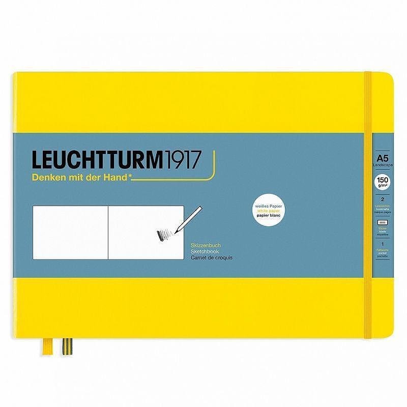 Тефтер Leuchtturm1917 Sketchbook Landscape A5 Lemon, твърди корици