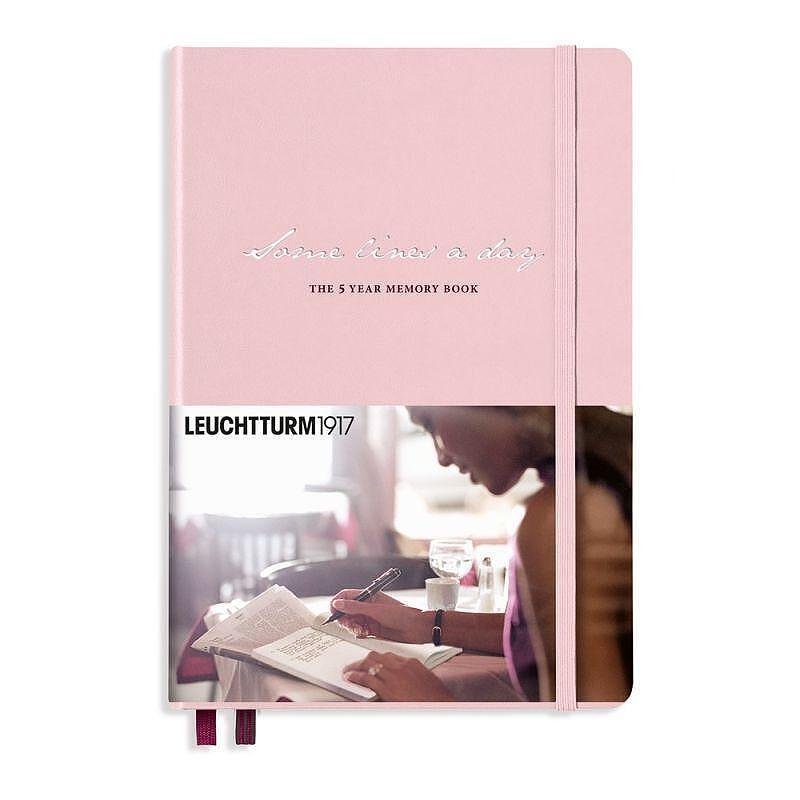 Тефтер А5 Leuchtturm1917 Some Lines a day - 5 години, Powder, твърди корици