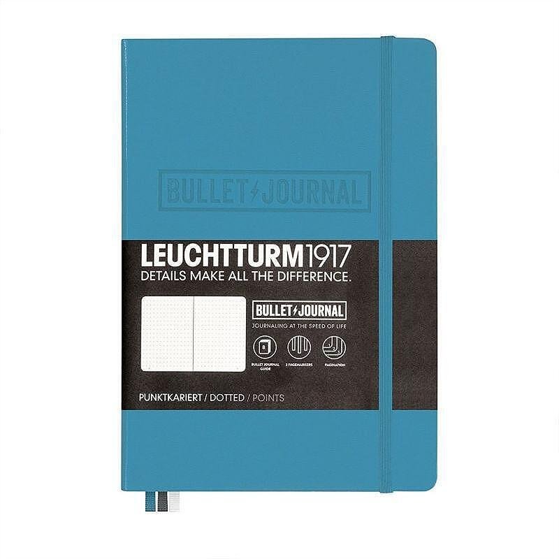 Тефтер А5 Leuchtturm1917 Bullet Journal Notebook Nordic Blue, твърди корици