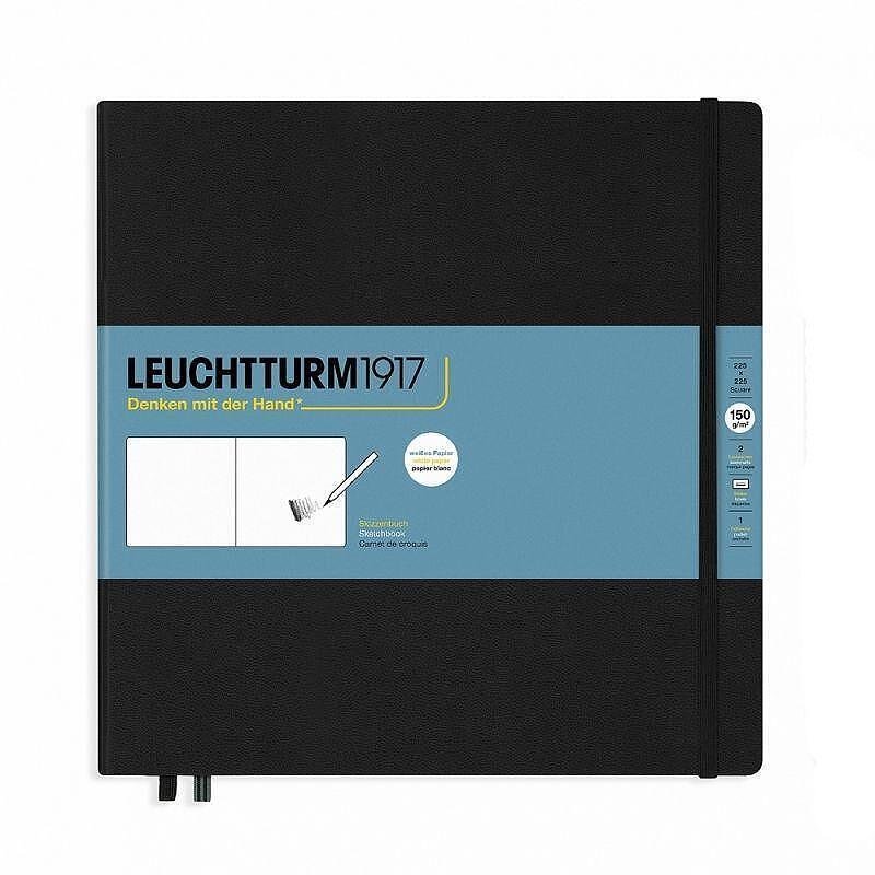 Квадратен тефтер Leuchtturm1917 Sketchbook Square Black, твърди корици