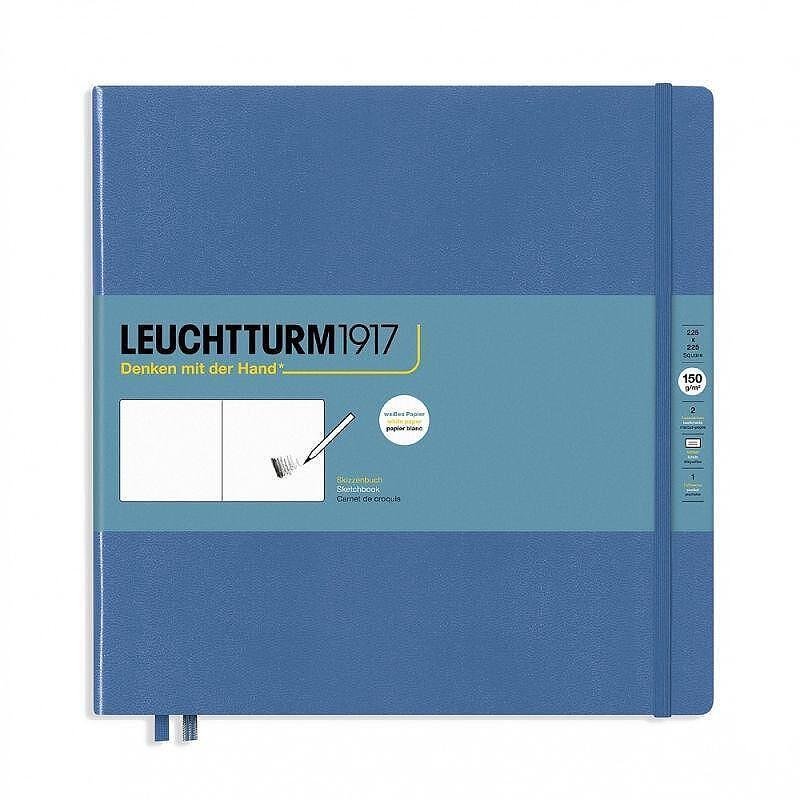 Квадратен тефтер Leuchtturm1917 Sketchbook Square Denim, твърди корици