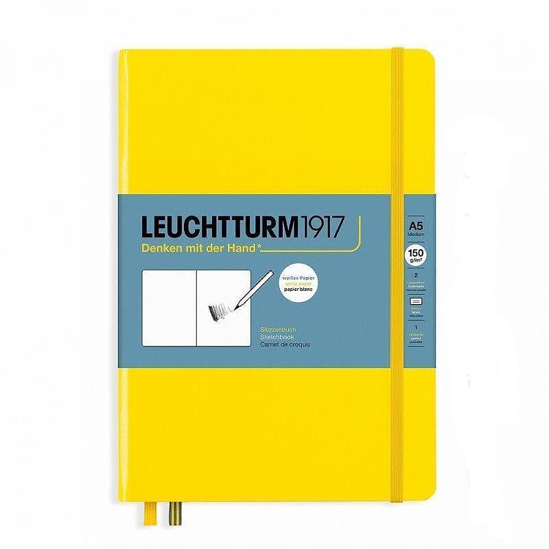 Тефтер А5 Leuchtturm1917 New Sketchbook Medium Lemon, твърди корици
