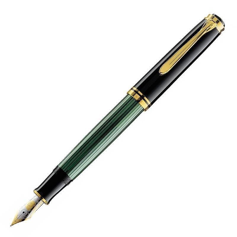 Писалка Pelikan - Souveran 800 Series, Black/Green, F перо