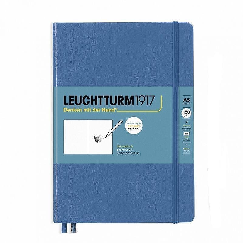 Тефтер А5 Leuchtturm1917 New Sketchbook Medium Denim, твърди корици