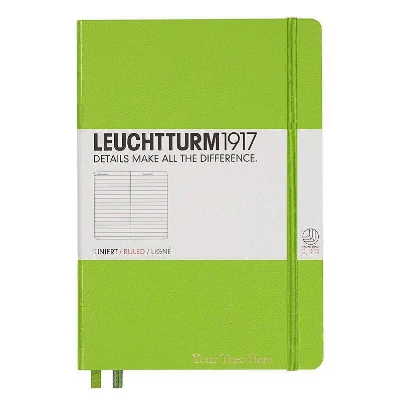 Тефтер А5 Leuchtturm1917 Notebook Medium Lime, твърди корици, на редове