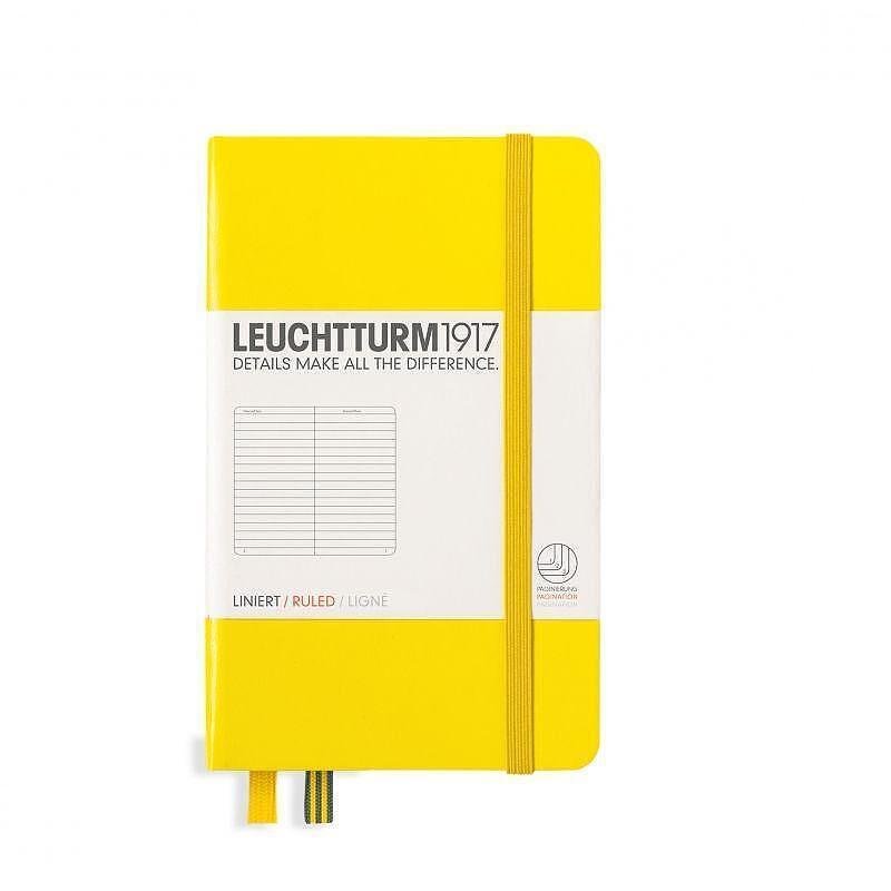 Тефтер А6 Leuchtturm1917 Notebook Pocket Lemon, твърда корица, на редове