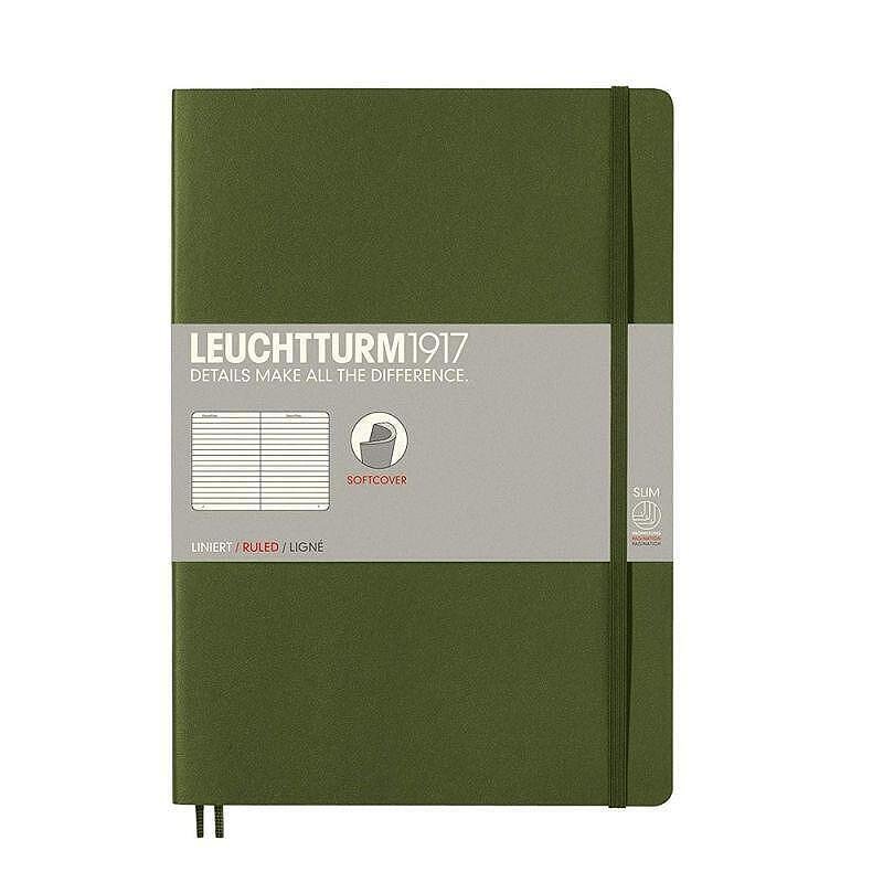 Тефтер B5 Leuchtturm1917 Notebook Composition Army, меки корици, на редове