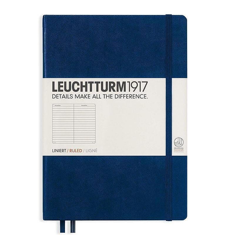 Тефтер А5 Leuchtturm1917 Notebook Medium Navy, твърди корици, на редове