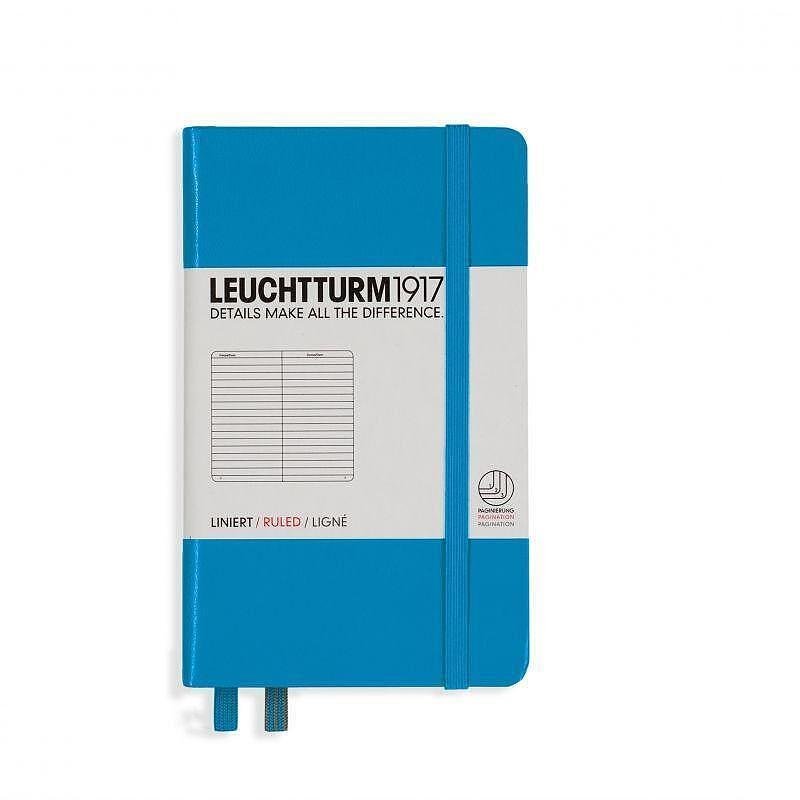 Тефтер А6 Leuchtturm1917 Notebook Pocket Nordic Blue, твърда корица, на редове