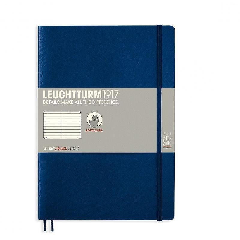 Тефтер B5 Leuchtturm1917 Notebook Composition Navy, мека корица, на редове
