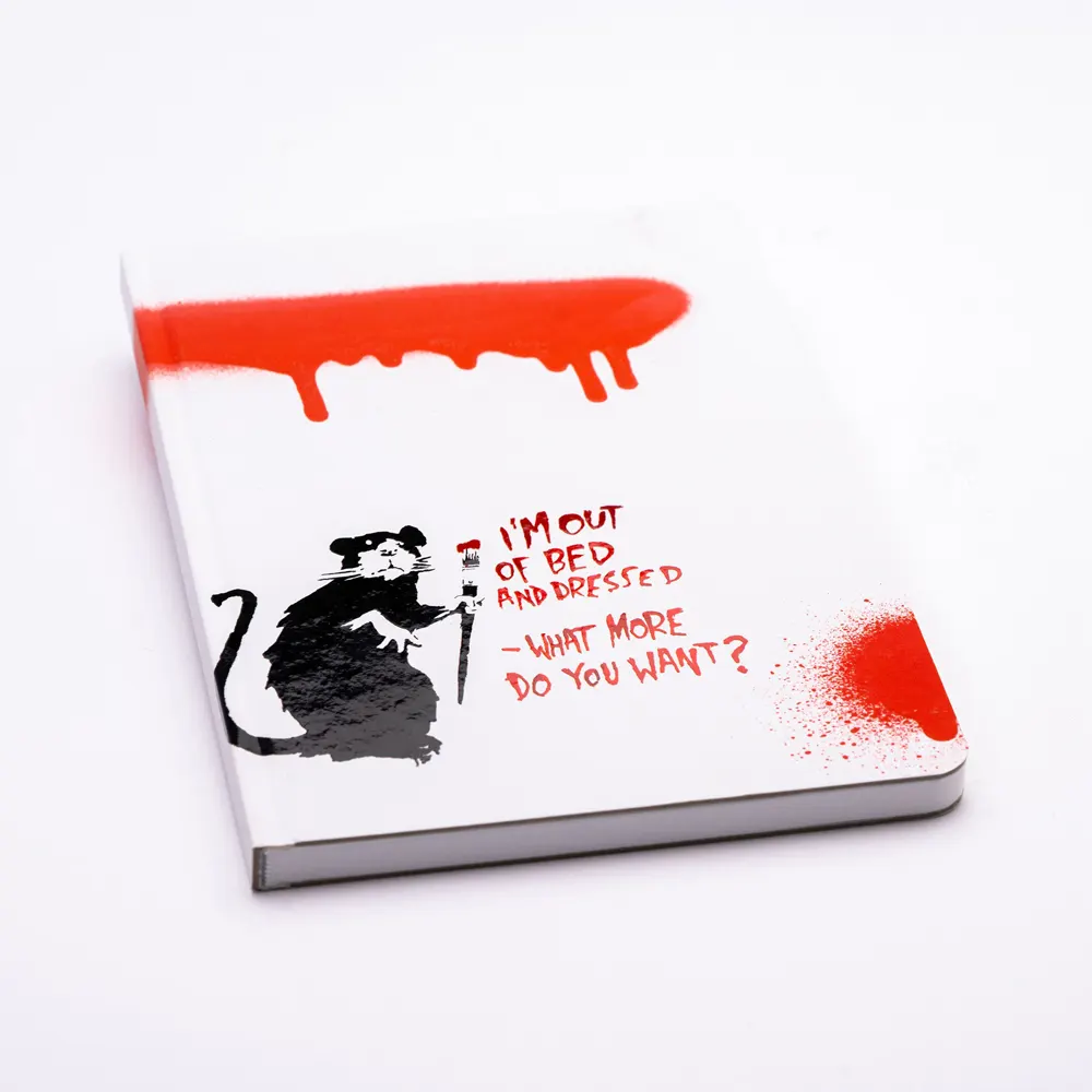 Бележник Pininfarina - Banksy Collection, Rat White, A5 - 2