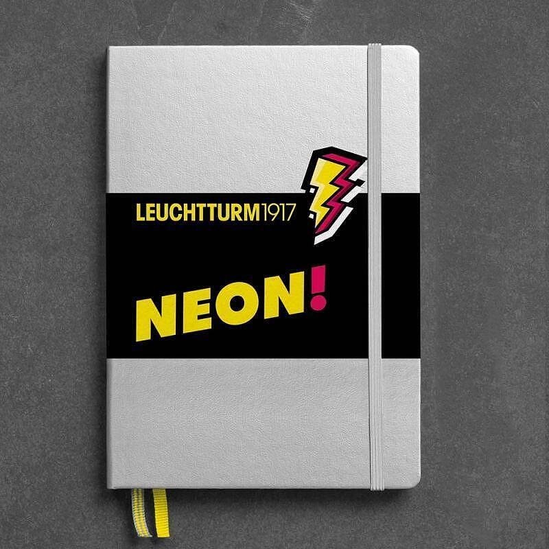 Тефтер А5 Leuchtturm1917 NEON Collection Yellow, твърди корици