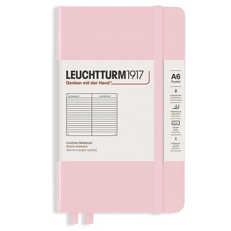 Тефтер А6 Leuchtturm1917 Notebook Pocket Powder, твърди корици, на редове