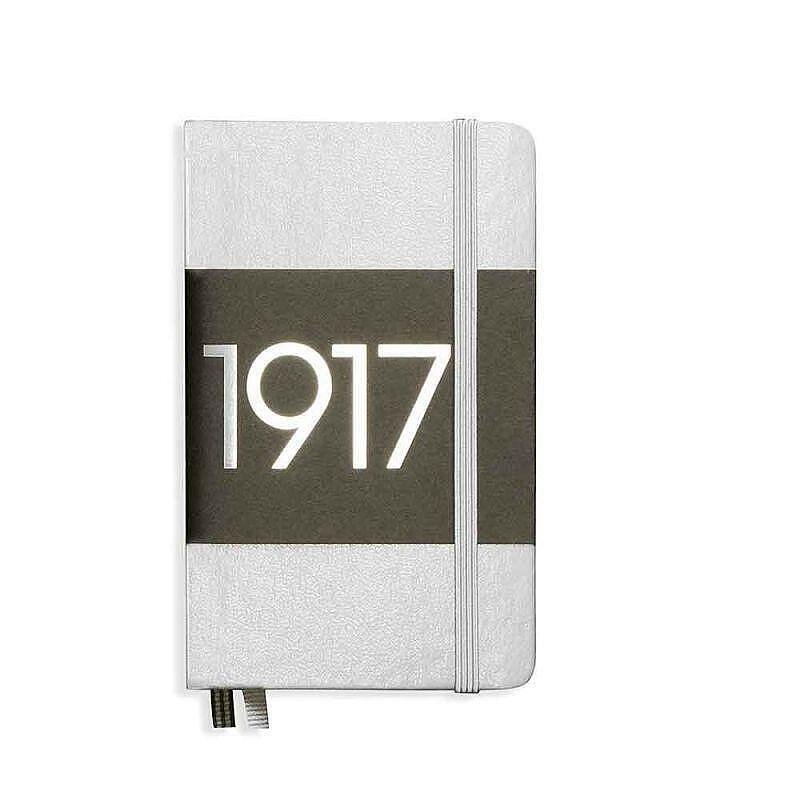 Тефтер А6 Leuchtturm1917 Notebook Metallic Edition Silver, твърди корици, на редове