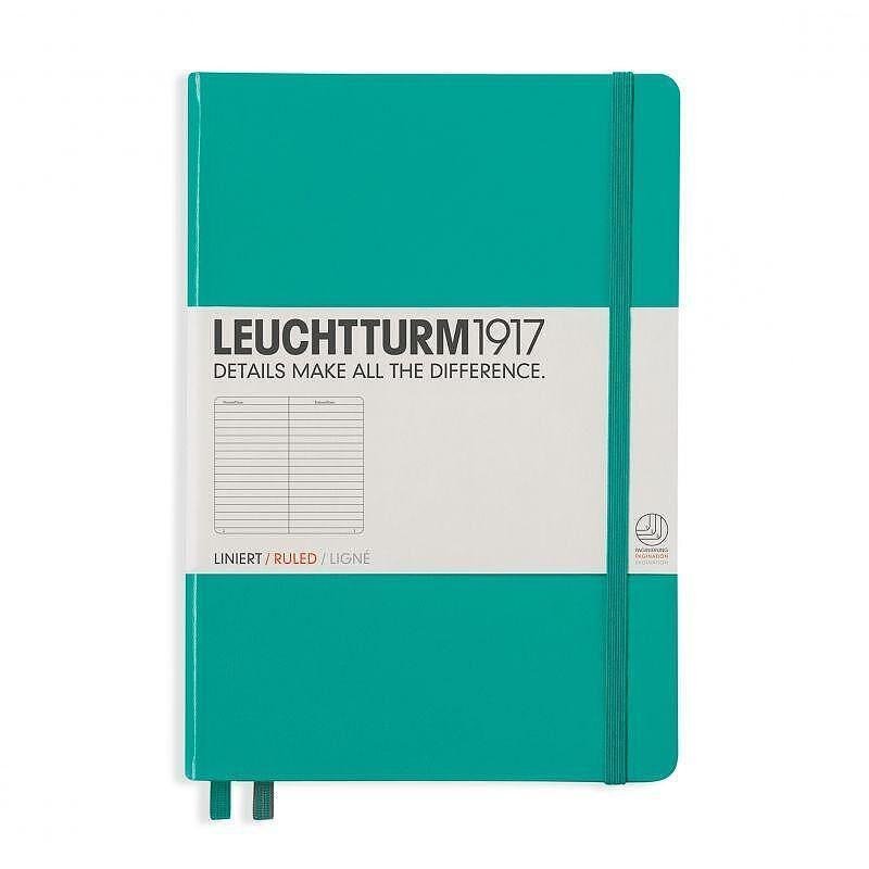 Тефтер А5 Leuchtturm1917 Notebook Medium Emerald, твърди корици, на редове