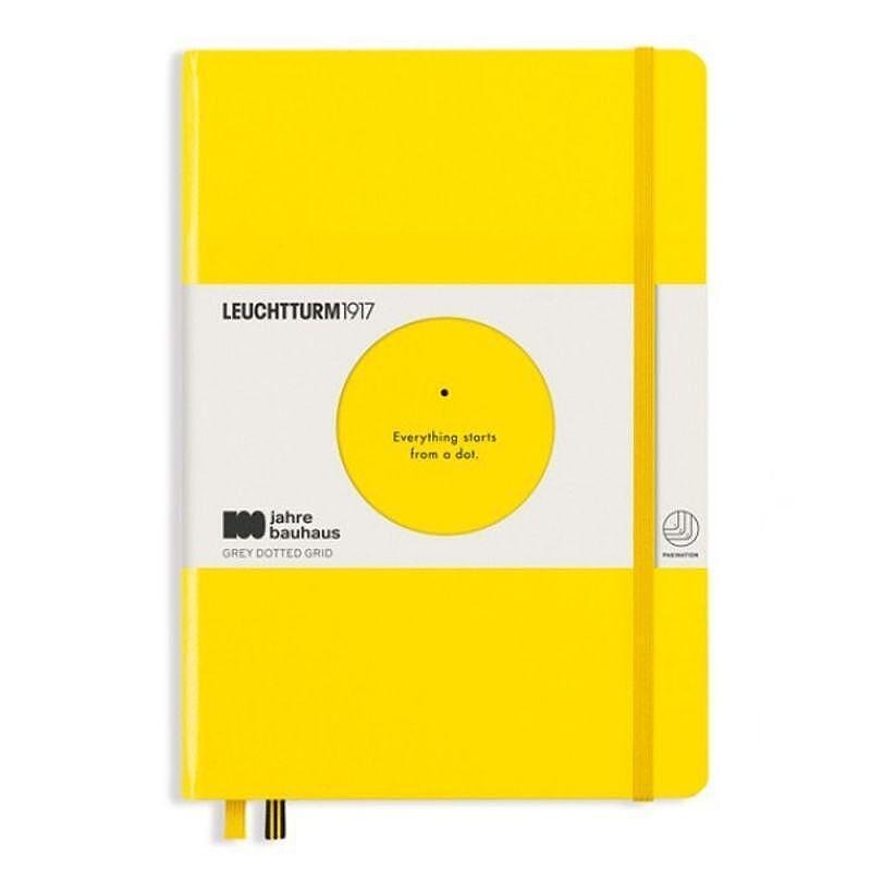 Тефтер А5 Leuchtturm1917 BAUHAUS Collection Lemon, твърди корици