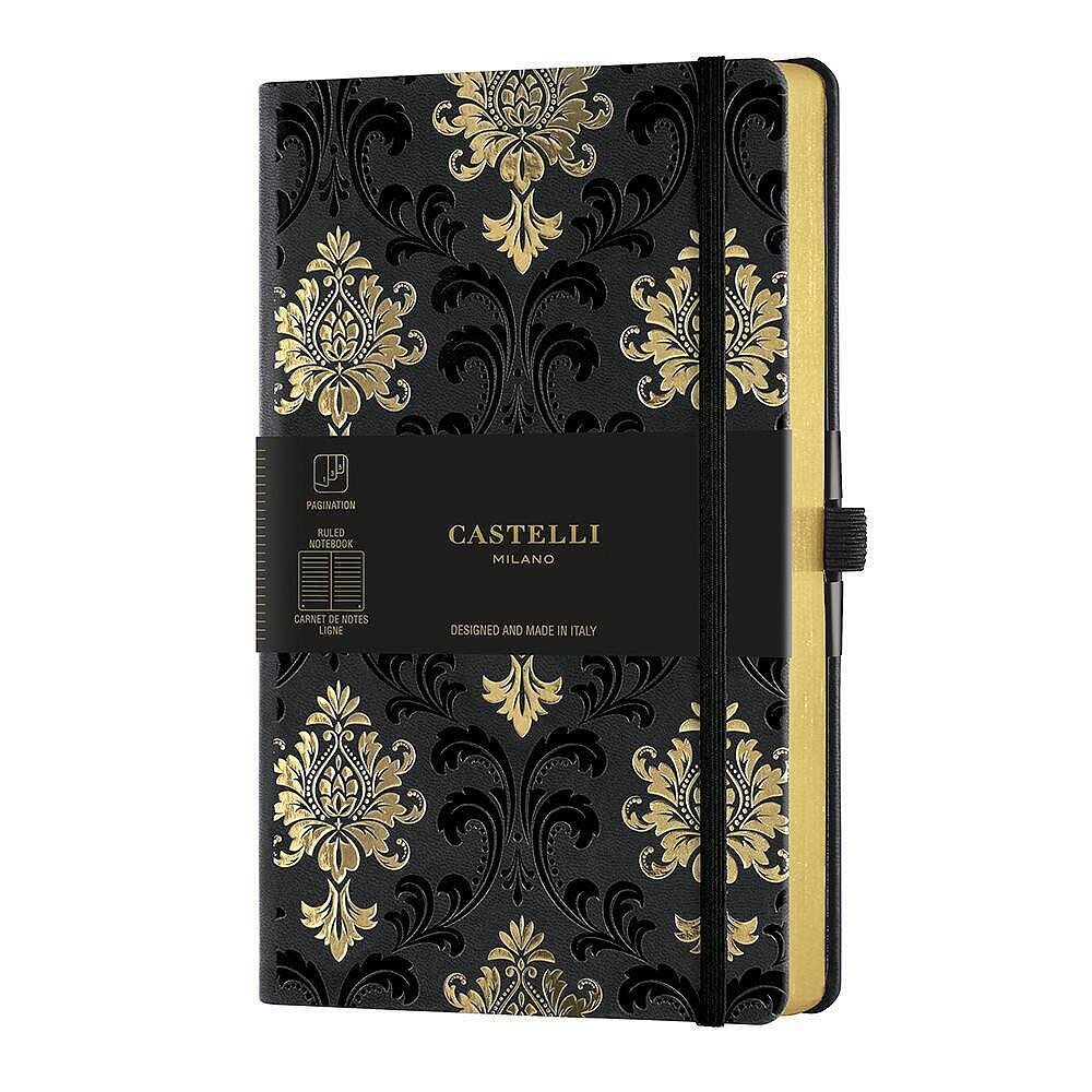Тефтер Castelli Milano C&G - Baroque Gold, 13см x 21см, на редове