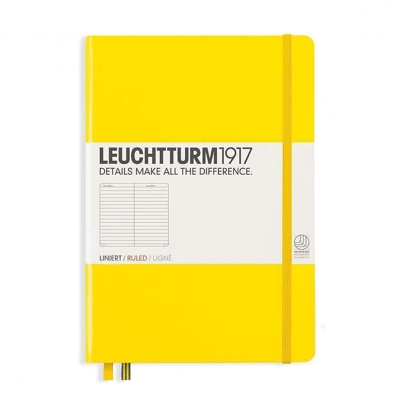 Тефтер А5 Leuchtturm1917 Notebook Medium Lemon, твърди корици, на редове