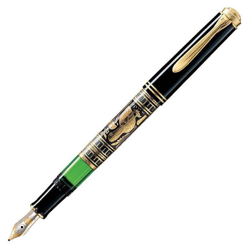 Писалка Pelikan - Toledo 700 Series, M перо, златно покритие, ръчно гравиран