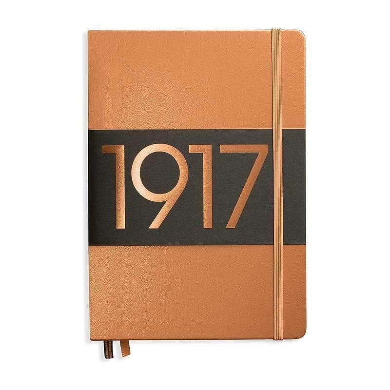 Тефтер А5 Leuchtturm1917 Notebook Metallic Edition Copper, твърди корици, на редове