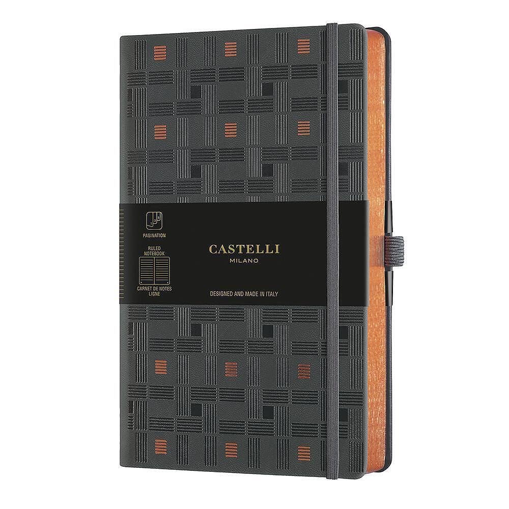 Тефтер Castelli Milano C&G - Weaving Copper, 13см x 21см, на редове