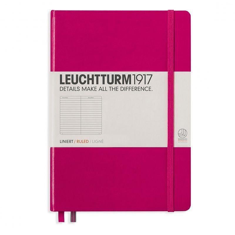 Тефтер А5 Leuchtturm1917 Notebook Medium Berry, твърди корици, на редове
