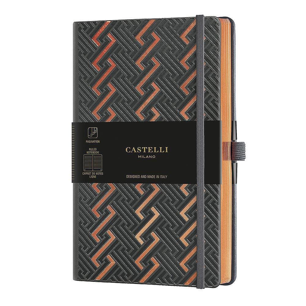 Тефтер Castelli Milano C&G - Roman Copper, 13см x 21см, на редове