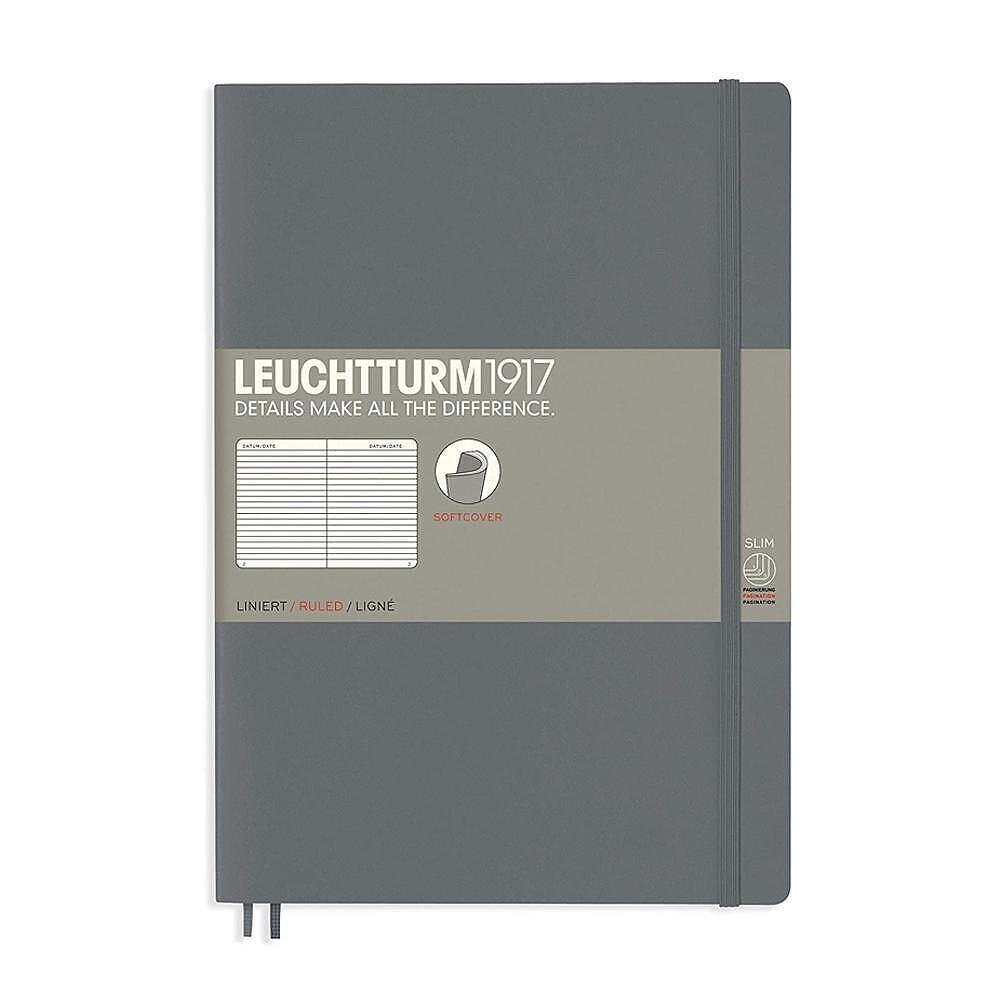 Тефтер B5 Leuchtturm1917 Notebook Composition Anthracite, мека корица, на редове