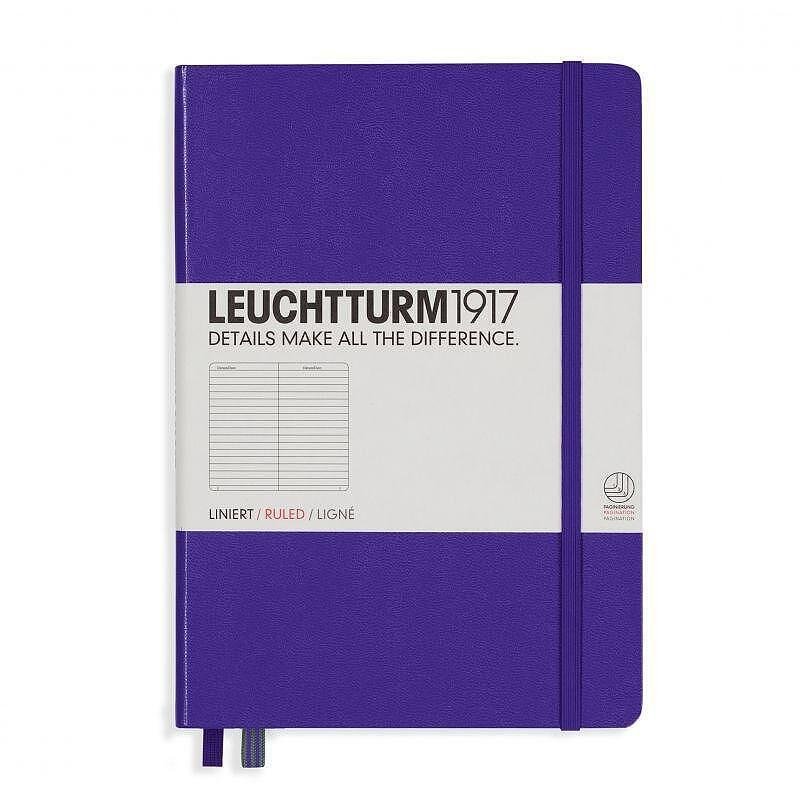 Тефтер А5 Leuchtturm1917 Notebook Medium Purple, твърди корици, на редове