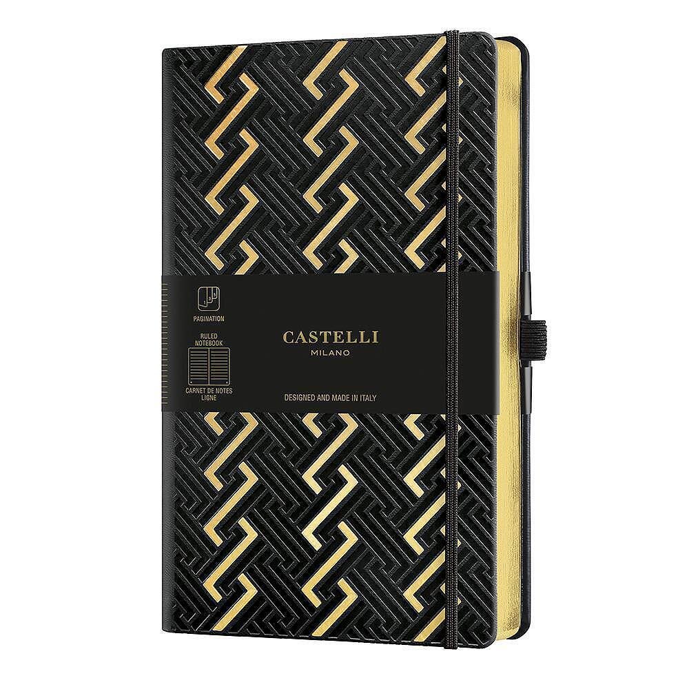 Тефтер Castelli Milano C&G - Roman Gold, 13см x 21см, на редове