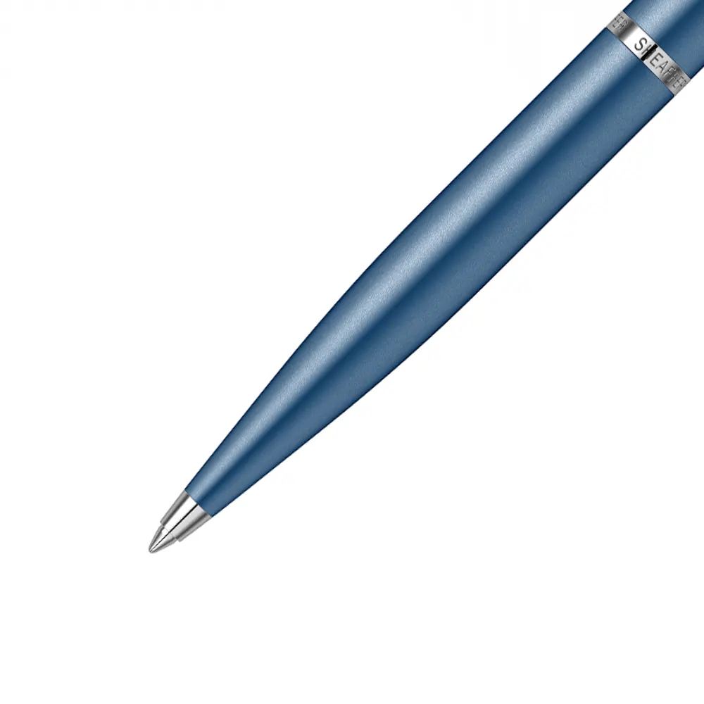 Химикалка Sheaffer VFM - Neon Blue Chrome Trim - 4