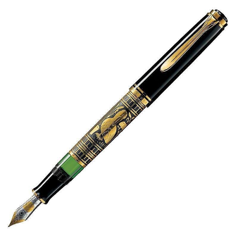 Писалка Pelikan - Toledo 900 Series, M перо, златно покритие, ръчно гравиран