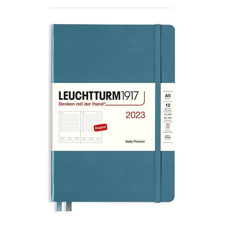 Тефтер А5 Leuchtturm1917 Daily Planner 2023, Stone Blue
