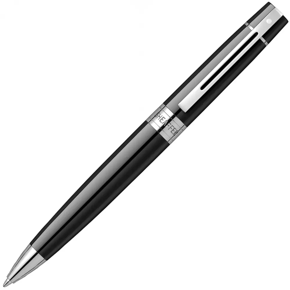 Подаръчен комплект Sheaffer - химикалка 300 Black CT и калъф за кредитни карти и документи - 4